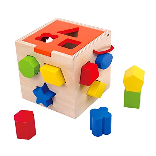 Andreu Toys 921 TKA977 EA Wooden Shape Sorter (EXP), Multicolor, 14 x 14 x 14 cm Andreu Toys 921 TKA977 EA Wooden Shape Sorter (EXP), Multicolor, 14 x 14 x 14 cm von Tooky Toy