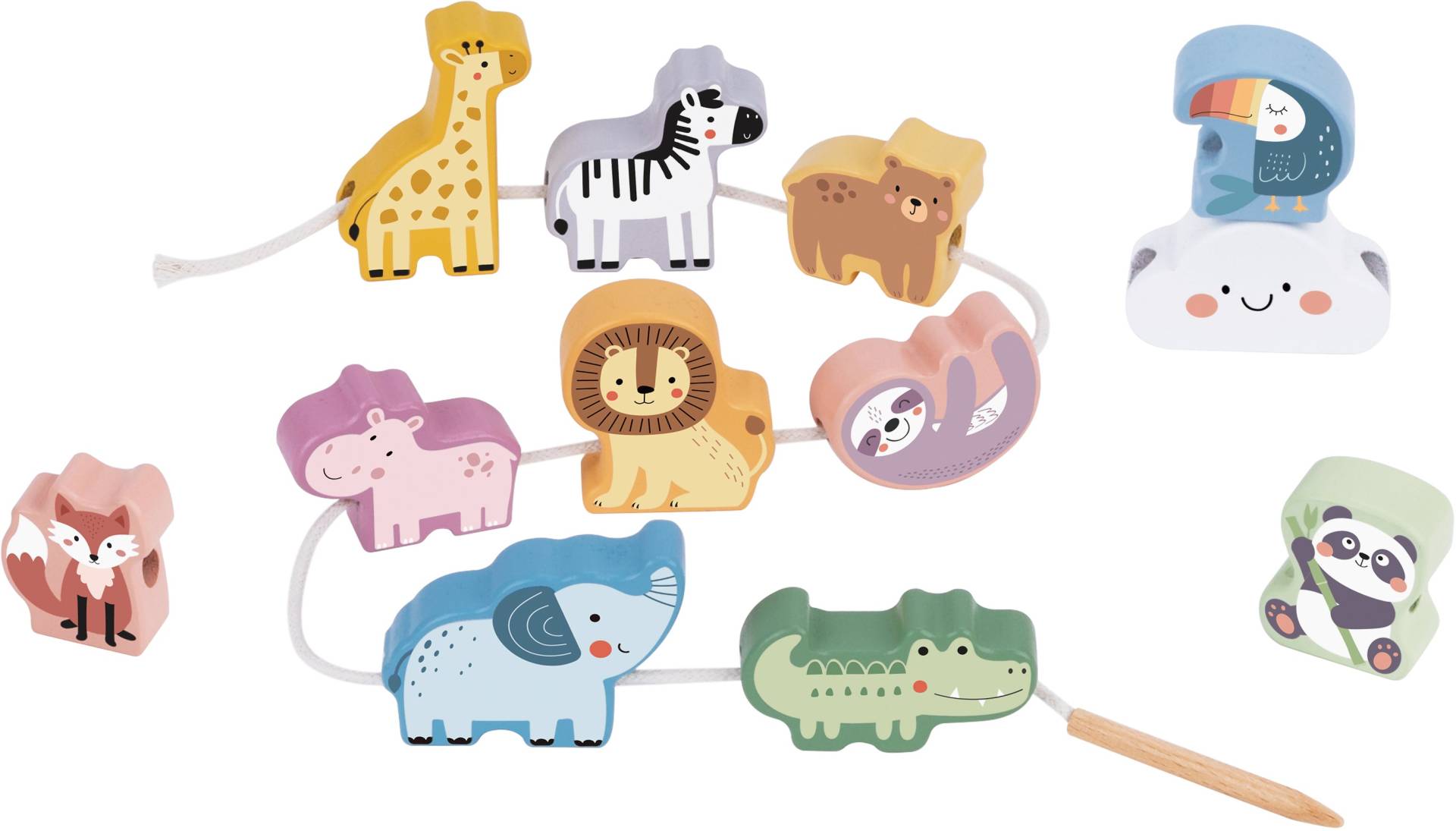 Tooky Toy Lacing Animals Aktivitätsspielzeug, Babyspielzeug Tooky Toy Lacing Animals Aktivitätsspielzeug, Babyspielzeug von Tooky Toy