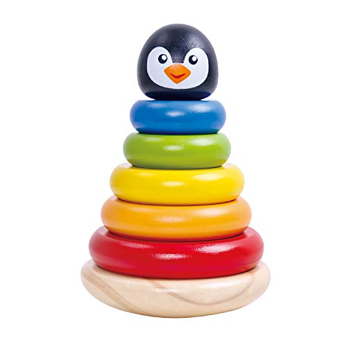 Tooky Toy Pinguin aus Holz | Formen zum Stapeln | Holzfigur | Tiere aus Holz | Babyspielzeug | Spielzeug | Krabbelspiel | Holzringe | ca.5 x 13 cm TKB502 Mehrfarbig Tooky Toy Pinguin aus Holz | Formen zum Stapeln | Holzfigur | Tiere aus Holz | Babyspielzeug | Spielzeug | Krabbelspiel | Holzringe | ca.5 x 13 cm TKB502 Mehrfarbig von Tooky Toy