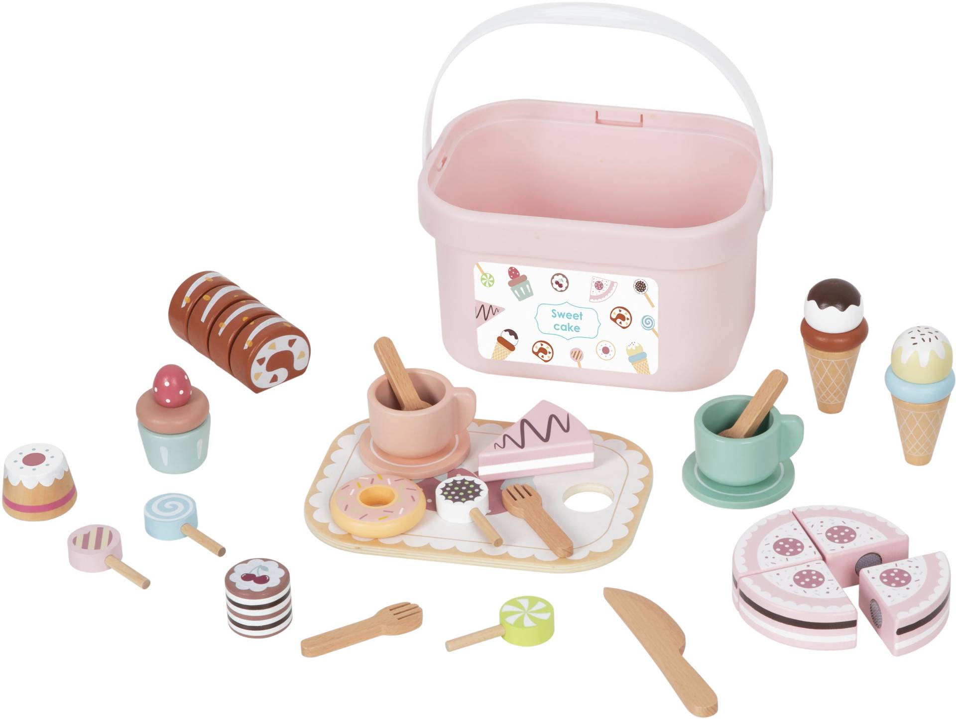 TookyToy Cutting Geschirr-Set, Rosa TookyToy Cutting Geschirr-Set, Rosa von Tooky Toy