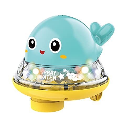 Toolvvik Baby Spielzeug 2 im 1 Elektrisches Induktion Wal Wasser SprüHen Spielzeug mit Musik und Blinkenden Lichtern Badezeit Ball Spielzeug Spielen (A) von Toolvvik
