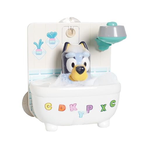 Toomies Bluey Dusche & Schaumbad, interaktives Badespielzeug, mit Wasserdusche und Schaumbildung, fördert Feinmotorik, Für Kinder Ab 18 Monaten von Toomies