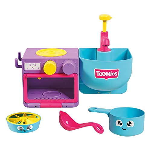 Toomies Bubble & Bake Badewannen Küche, Baby Badespielzeug, Wasserspielzeug, Badespielzeug für Kleinkinder, 2 in 1 Spielset, Badewannenspielzeug geeignet für Kinder ab 18 Monate + von Toomies