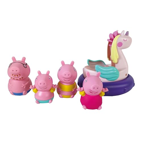 TOMY Toomies Papa Wutz, Mama Wutz, Peppa & George Badespritzer & Peppa's Einhorn, Baby-Badespielzeug, spaßiges Bade-Accessoire und Wasserspiel für Kinder, geeignet für Kleinkinder ab 18 Monaten TOMY Toomies Papa Wutz, Mama Wutz, Peppa & George Badespritzer & Peppa's Einhorn, Baby-Badespielzeug, spaßiges Bade-Accessoire und Wasserspiel für Kinder, geeignet für Kleinkinder ab 18 Monaten von Toomies