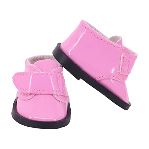 Puppen Schuhe Lackschuhe pink 5 cm lang für kleine Puppen von 30 bis 36 cm, Nr.1216 von Top 1