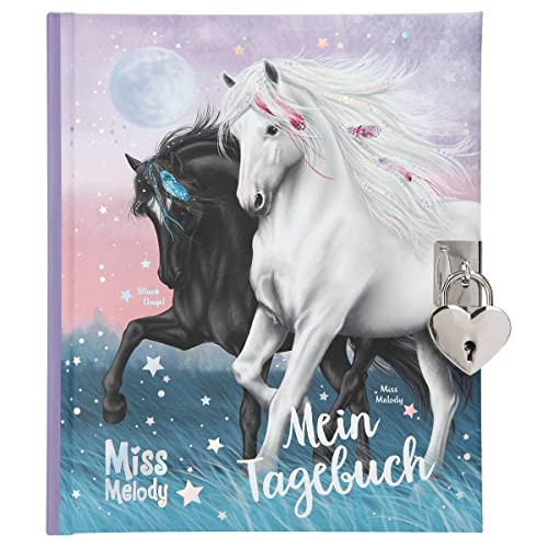 Depesche 12047 Miss Melody - Tagebuch mit Pferde-Motiv in Lila und Blau, silbernen Sternen, Schloss und 192 verzierten Papierseiten, inklusive 2 Stickerbogen, ca. 19 x 16 x 3 cm Depesche 12047 Miss Melody - Tagebuch mit Pferde-Motiv in Lila und Blau, silbernen Sternen, Schloss und 192 verzierten Papierseiten, inklusive 2 Stickerbogen, ca. 19 x 16 x 3 cm von Top Model