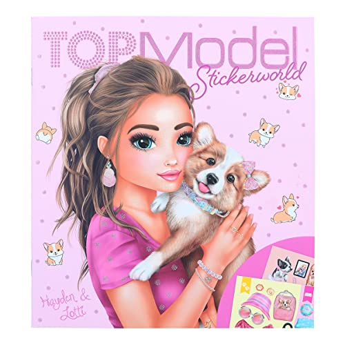 Depesche 12067 TOPModel Corgi Stickerworld - Stickerbuch mit 20 Hintergrundseiten zum Selbstgestalten, inklusive 3 Stickerbogen voller Aufkleber von Top Model