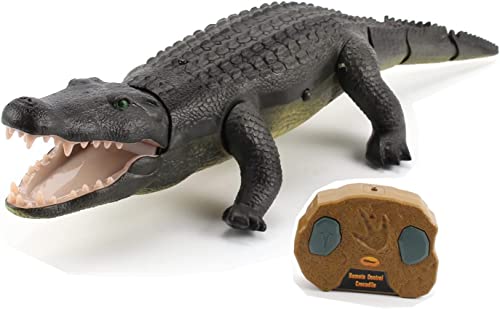Top Race Fernbedienung Crocodile, Prank Krocodile RC Tierspielzeug, Sieht echt aus, fühlt Sich echt an und bewegt Sich wie EIN echtes Krokodil (TR-Croc) von Top Race