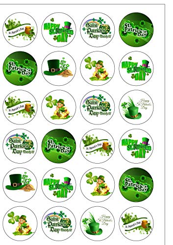 Top That: 24 essbare Oblaten-Kuchendekorationen in Grün für St. Patrick's Day 2020 Top That: 24 essbare Oblaten-Kuchendekorationen in Grün für St. Patrick's Day 2020 von Top That