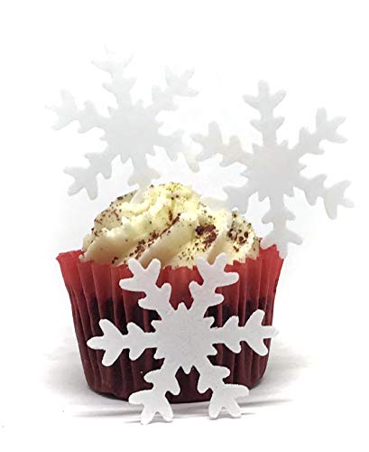Kuchendekoration, essbar, groß, mit Schneeflocken, Weiß, 25 Stück Kuchendekoration, essbar, groß, mit Schneeflocken, Weiß, 25 Stück von Top That