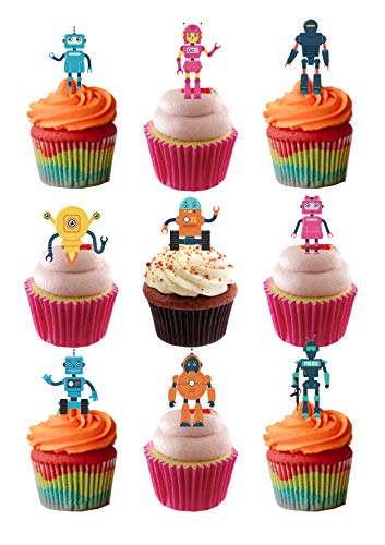 Top That Kuchendekoration, essbar, mit Robotermotiv, 20 Stück Top That Kuchendekoration, essbar, mit Robotermotiv, 20 Stück von Top That