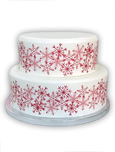 Top That Essbares Deko-Band, Schneeflocken-Bordüre – perfekt zum Dekorieren Ihrer Kuchen – einfach zu verwenden von Top That