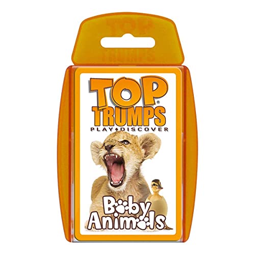 Top Trumps Baby Animals Classics Kartenspiel, entdecken Sie einige interessante Fakten in diesem pädagogischen Spiel, einschließlich des Gewichts eines Baby-Gorilla, 2 Plus Spieler ist EIN tolles von Top Trumps