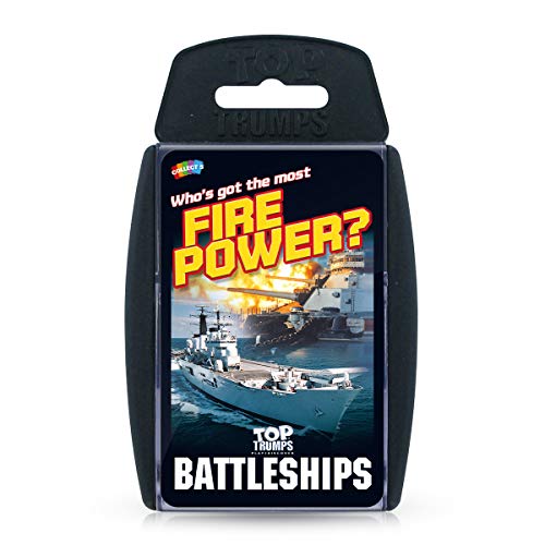 Top Trumps Battleships Classics Kartenspiel, entdecken Sie einige interessante Fakten in diesem pädagogischen Spiel, einschließlich der Geschwindigkeit des HMS Triumphs, für 2 Spieler und mehr als 6 von Top Trumps