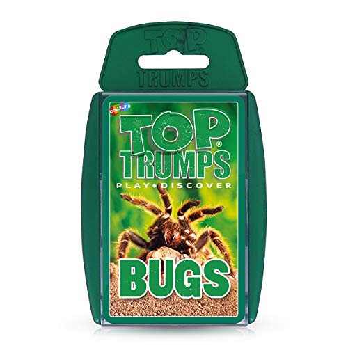 Top Trumps Klassisches Kartenspiel mit Käfern, Lernen Sie Fakten über die Black Widow, pelzige Tarantel, Betende Mantis und den Marienkäfer in diesem pädagogischen Spiel, Geschenk und Spielzeug für von Top Trumps