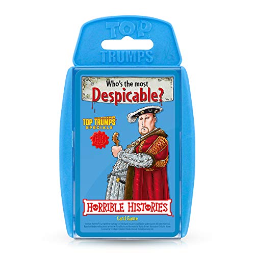 Top Trumps Horrible Histories Specials Kartenspiel, Spielen Sie mit den verabscheuungswürdigsten der Geschichte von König Heinrich VIII, Kleopatra VII und Alexander dem Großen, Geschenk und Spielzeug von Top Trumps