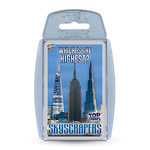 Top Trumps Skyscrapers Classics Kartenspiel, erfahren Sie Fakten über den Burj Khalifa, The Shard und das Empire State Building in diesem pädagogischen Spiel, Geschenk und Spielzeug für Jungen und von Top Trumps