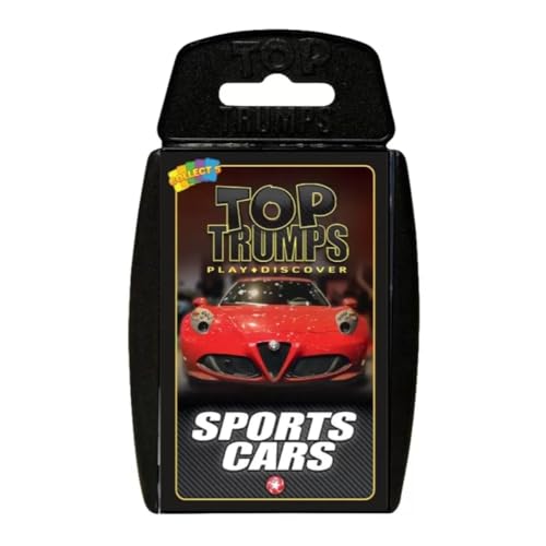 Top Trumps Sports Cars Classics Kartenspiel, entdecken Sie interessante Fakten in diesem pädagogischen Spiel, einschließlich der Höchstgeschwindigkeit des Pagani Huayra, für 2 Spieler und mehr als 6 von Top Trumps