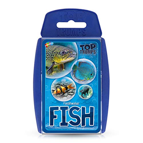 Top Trumps Süßwasser Fisch Classics Kartenspiel, erfahren Sie Fakten über den Kaiserfisch, Ancistrus und den Bullenhai in diesem pädagogischen Spiel, Geschenke und Spielzeug für Jungen und Mädchen ab von Top Trumps