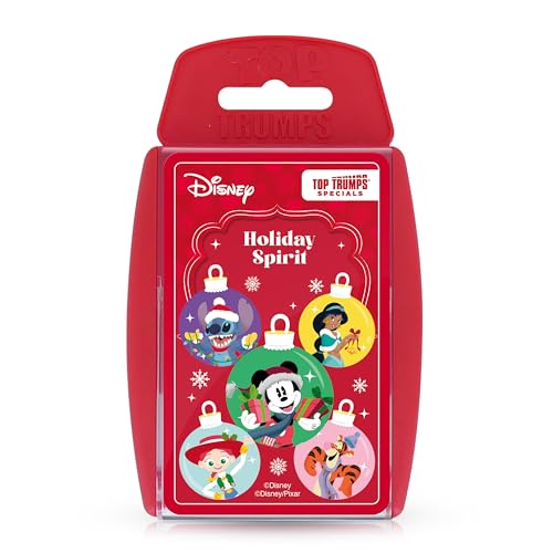 Top Trumps Disney Holiday Spirit, spezielles Lernkartenspiel, spielt mit Stitch, Moana, Pluto und Tigger, tolles Geschenk und Weihnachtsstrumpffüllung, für Kinder ab 8 Jahren Top Trumps Disney Holiday Spirit, spezielles Lernkartenspiel, spielt mit Stitch, Moana, Pluto und Tigger, tolles Geschenk und Weihnachtsstrumpffüllung, für Kinder ab 8 Jahren von Top Trumps