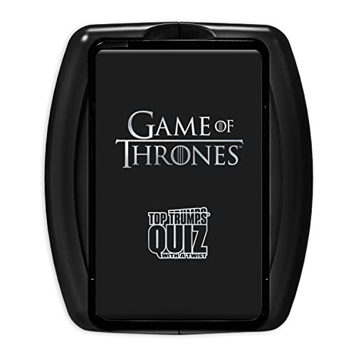 Top Trumps Game of Thrones Quiz Trivia-Spiel, 100 Kategorien, um Ihr Wissen und Gedächtnis zu testen, mit Tyrion Lannister, Cersei Lannister, Arya Stark, Daenerys Targaryen, Spiel für 2 + Spieler ab Top Trumps Game of Thrones Quiz Trivia-Spiel, 100 Kategorien, um Ihr Wissen und Gedächtnis zu testen, mit Tyrion Lannister, Cersei Lannister, Arya Stark, Daenerys Targaryen, Spiel für 2 + Spieler ab von Top Trumps