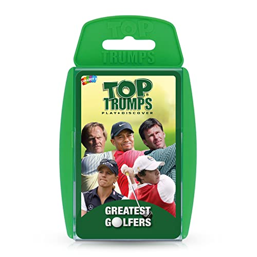 Top Trumps Golfers Classics Kartenspiel, Spielen Sie mit 30 der größten Golfer einschließlich Seve Ballesteros, Betsy King, Tiger Wood, Ben Hogan, entdecken Sie neue PGA- und LPGA-Fakten, 2+ Spiel für von Top Trumps