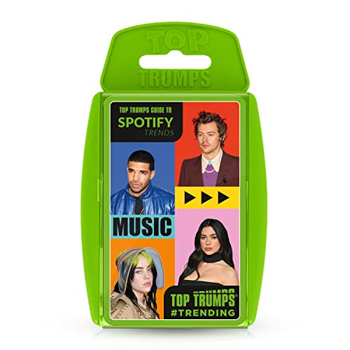 Top Trumps Guide to Spotify Trends Specials Kartenspiel, Spielen Sie mit 30 der heißesten Künstler, darunter Billie Eilish, Harry Styles und Taylor Swift, Geschenk und Spielzeug für Jungen und Mädchen Top Trumps Guide to Spotify Trends Specials Kartenspiel, Spielen Sie mit 30 der heißesten Künstler, darunter Billie Eilish, Harry Styles und Taylor Swift, Geschenk und Spielzeug für Jungen und Mädchen von Top Trumps