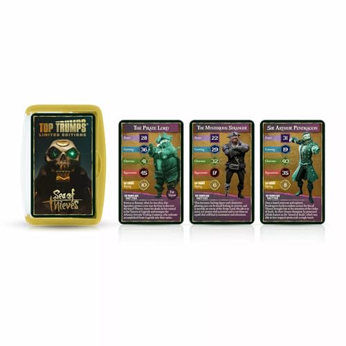 Top Trumps Kartenspiel – Sea of Thieves Limited Edition Piraten-Abenteuer-Strategiespiel für Kinder und Jugendliche, Sammeldeck, Gewinnbewegungen ab 12 Jahren, reisefreundliche, seltene Version von Top Trumps