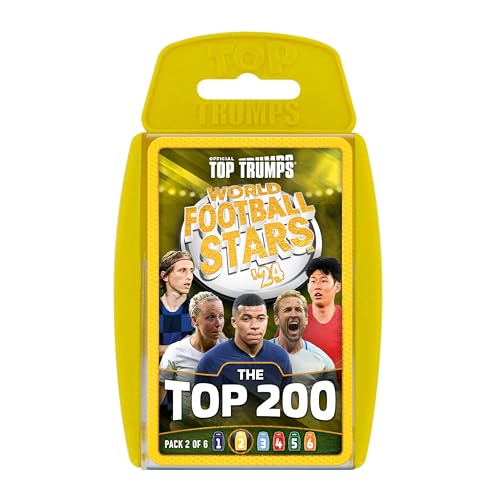 Top Trumps World Football Stars Top 200 Kartenspiel Pack 2, Spielen Sie mit Kylian Mbappe, Beth Mead, Luka Modric und Pernille Harder, pädagogisches Geschenk für Kinder ab 6 Jahren von Top Trumps