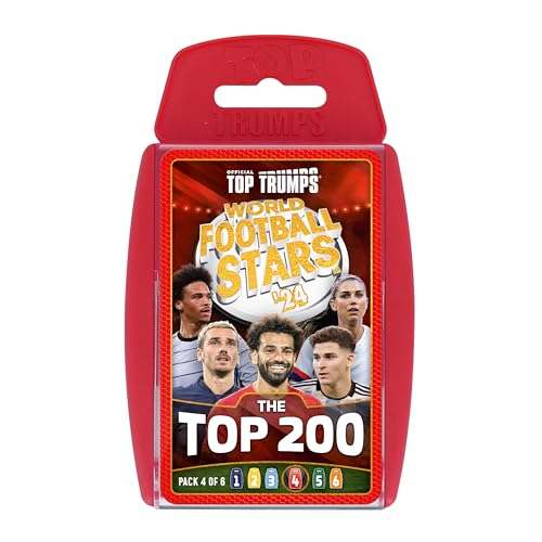 Top Trumps World Football Stars Top 200 Kartenspiel Pack 4, Spielen mit Salah, Mahrez, Dias und Darwin Nunez, pädagogisches Geschenk für Kinder ab 6 Jahren Top Trumps World Football Stars Top 200 Kartenspiel Pack 4, Spielen mit Salah, Mahrez, Dias und Darwin Nunez, pädagogisches Geschenk für Kinder ab 6 Jahren von Top Trumps