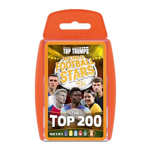 Top Trumps World Football Stars Top 200 Kartenspiel-Set, Virgil Van Dijk, Thomas Muller, Saka und Odegaard, pädagogisches Geschenk für Kinder ab 6 Jahren, Orange Top Trumps World Football Stars Top 200 Kartenspiel-Set, Virgil Van Dijk, Thomas Muller, Saka und Odegaard, pädagogisches Geschenk für Kinder ab 6 Jahren, Orange von Top Trumps