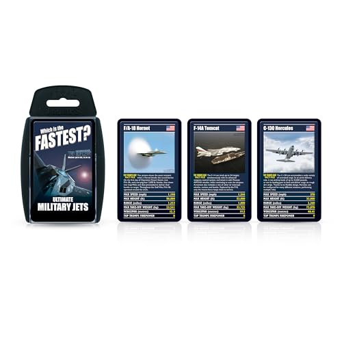 Top Trumps Ultimate Military Jets Classics Kartenspiel, erfahren Sie Fakten über den Dassault Rafale und den E-3 Sentry in diesem pädagogischen Spiel, für mehr als 2 Spieler ist EIN tolles Geschenk Top Trumps Ultimate Military Jets Classics Kartenspiel, erfahren Sie Fakten über den Dassault Rafale und den E-3 Sentry in diesem pädagogischen Spiel, für mehr als 2 Spieler ist EIN tolles Geschenk von Top Trumps