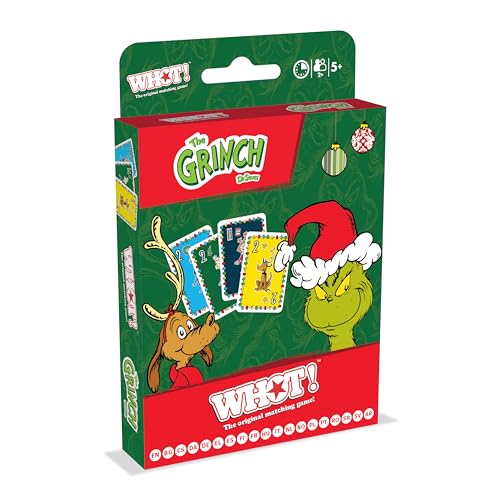 Waddingtons Nummer 1 The Grinch WHOT! abwechselnd passende Formen, Zahlen klassisches Familienspiel Reisespiel tolles Geschenk für Kinder ab 5 Jahren von Top Trumps
