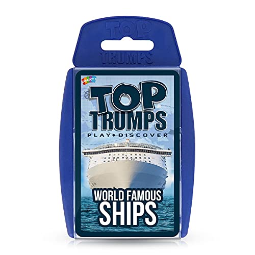 Top Trumps Weltberühmte Schiffe klassisches Kartenspiel, erfahren Sie Fakten über Tanker, Yachten und Kreuzfahrtschiffe, einschließlich Allure of The Seas, Titanic und Brittania, Geschenke und von Top Trumps