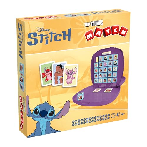Winning Moves Match Stitch Edition - Lilo & Stitch Match Beliebte Brettspiele - Gedächtnisspiel für Familie und für Kinder - 2+ Spieler ab 4 Jahren von Top Trumps