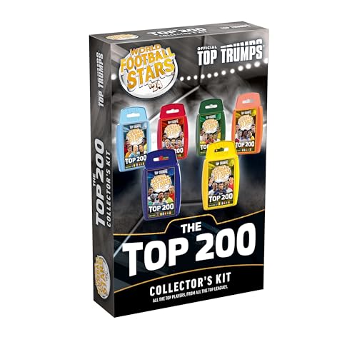 World Football Stars Top 200 Top Trumps – Sammler-Set, 6 Stück, Kartenspiel, pädagogisches Geschenk für Kinder ab 6 Jahren World Football Stars Top 200 Top Trumps – Sammler-Set, 6 Stück, Kartenspiel, pädagogisches Geschenk für Kinder ab 6 Jahren von Top Trumps