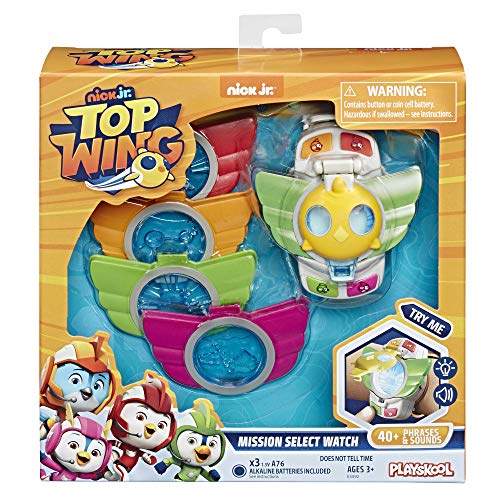 Top Wing Elektronische Armbanduhr mit Flügeln der Charaktere, Spielzeug für Kinder, französische Version von Top Wing
