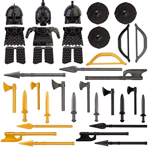TopBrixx Custom Waffen Set, 36 Stück Custom Minifiguren Waffen Set für Ritter, Figuren Waffen Kompatibel mit Lego von TopBrixx