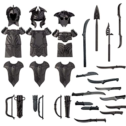 TopBrixx Minifiguren Custom Waffen Set, 25 Stück Custom Waffen Set für Elf Minifiguren, Figuren Waffen Kompatibel mit Lego von TopBrixx