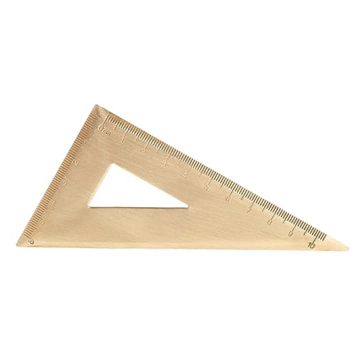 Metall Lineal - Studenten Goldener Dreieckige Platte, Zeichenwerkzeug, Schul- und Bürobedarf (30°/60°) von TopHomer