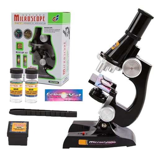 Optisches Metallmikroskop, 500X biologisches Verbundmikroskop mit Objektträgern, professionelles biologisches Mikroskop-Set von TopHomer