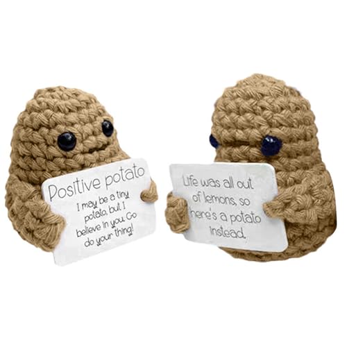 Positive Kartoffel Pocket Hug Geschenk, Knitted Wool Potato Doll mit Positiver Energiekarte Kreative Strickwolle Kartoffel Puppe Umarmung Glücksbringer Positive Energie Geschenke für Familie Freunde Positive Kartoffel Pocket Hug Geschenk, Knitted Wool Potato Doll mit Positiver Energiekarte Kreative Strickwolle Kartoffel Puppe Umarmung Glücksbringer Positive Energie Geschenke für Familie Freunde von Topassion