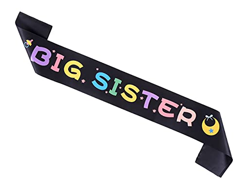 Topfunyy Schärpe für große Schwester, schwarzer Fleck, Babyparty-Schärpe für Babyparty, große Schwester wird Party-Dekoration Topfunyy Schärpe für große Schwester, schwarzer Fleck, Babyparty-Schärpe für Babyparty, große Schwester wird Party-Dekoration von Topfunyy