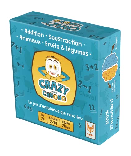 Topi Games CC1-MI-849001 Crazy Chrono Tiere und Früchte Gesellschaftsspiel von Topi Games