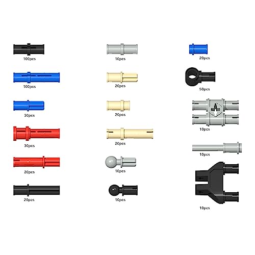 Topica Technik Ersatzteile Set, 490 Teile Technik Verbinder Verriegelungsstifte MOC Klemmbausteine Teile Zubehör Set Topica Technik Ersatzteile Set, 490 Teile Technik Verbinder Verriegelungsstifte MOC Klemmbausteine Teile Zubehör Set von Topica
