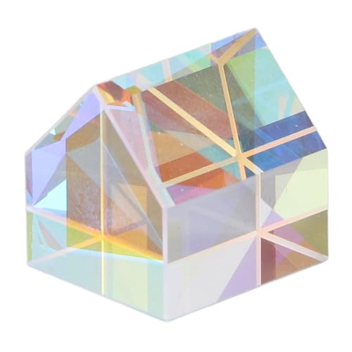 Farbprisma, Schreibtischornament in Kabinenform aus Optischem Glas, RGB Dispersionsprisma mit Eingebauter Batterie, für die Inneneinrichtungsfotografie Farbprisma, Schreibtischornament in Kabinenform aus Optischem Glas, RGB Dispersionsprisma mit Eingebauter Batterie, für die Inneneinrichtungsfotografie von Topiky