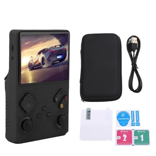 Topiky 2025 Neues V40 Pro Retro Handheld Game Console mit 256 G, 4,0 Zoll IPS Bildschirm Retro Gaming Konsole, 3,5 Zoll IPS Klassiker System Retro Video Games Konsolen, Tragbarer (Black) von Topiky
