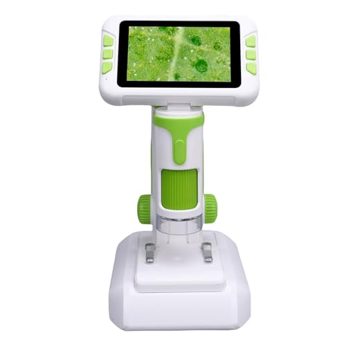 Topiky Kindermikroskop, Digitales Mikroskop mit 4 -Zoll -Bildschirm, Handheld Digitalmikroskop, EIN Verbessertes Mikroskop mit LED Licht für Bildung (Green) von Topiky