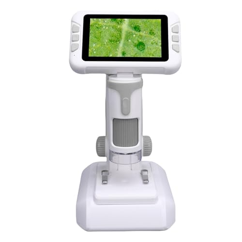 Topiky Kindermikroskop, Digitales Mikroskop mit 4 -Zoll -Bildschirm, Handheld Digitalmikroskop, EIN Verbessertes Mikroskop mit LED Licht für Bildung (Grey) von Topiky