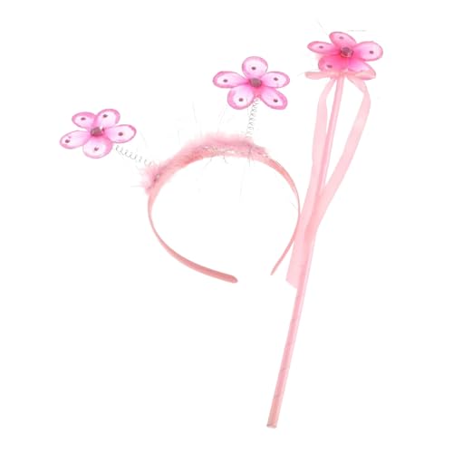 Topkids Accessories Feenstab für Kostüm, Prinzessinnenkönigin, hübsch, glitzernde Zauberstäbe für Mädchen, Verkleidungsstab, Prinzessinnen-Zauberstab, niedliches Kinder-Zubehör (rosa Blumen-Bopp) Topkids Accessories Feenstab für Kostüm, Prinzessinnenkönigin, hübsch, glitzernde Zauberstäbe für Mädchen, Verkleidungsstab, Prinzessinnen-Zauberstab, niedliches Kinder-Zubehör (rosa Blumen-Bopp) von Topkids Accessories